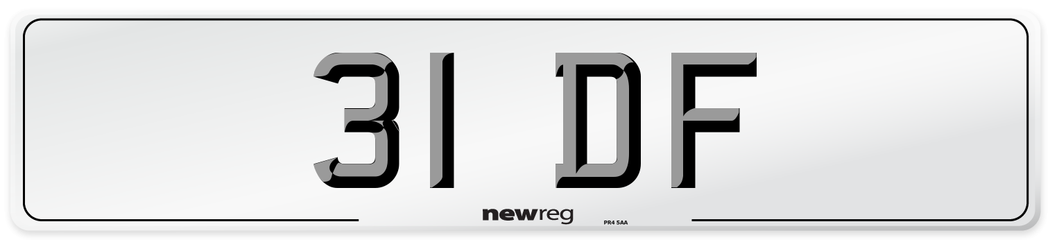 31 DF Number Plate from New Reg